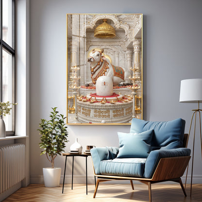 Depiction of Nandi Premium Acrylic Vertical Wall Art