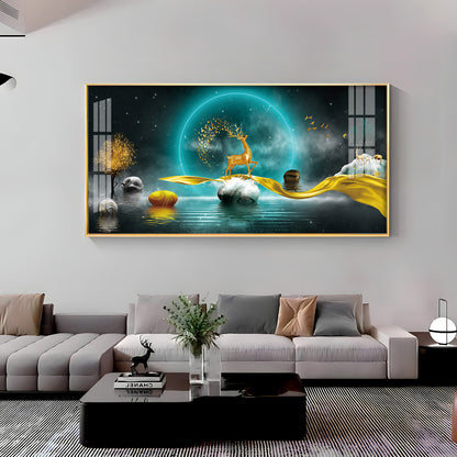 Unique Design Deer Premium Acrylic Horizontal Wall Art