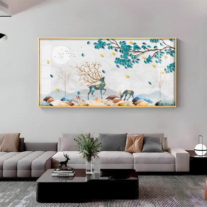 Modern Aesthetic Deer Premium Acrylic Horizontal Wall Art