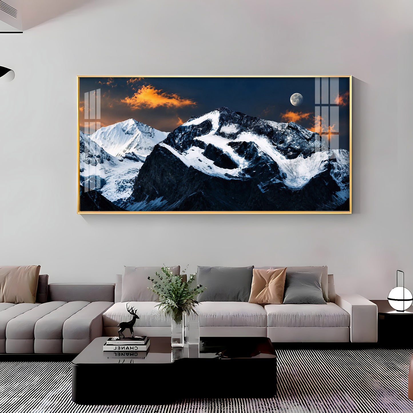 Mountain With Om Symbol Premium Acrylic Horizontal Wall Art