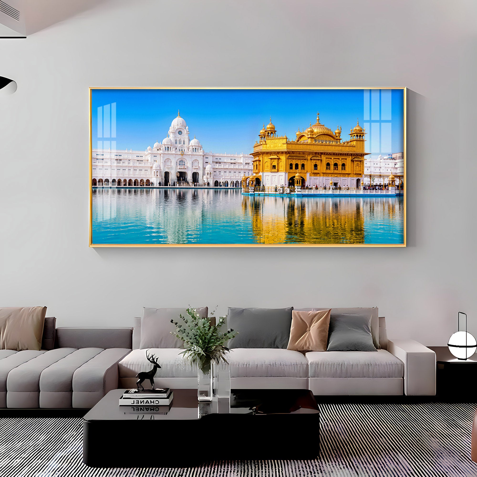Golden Temple Premium Acrylic Horizontal Wall Art