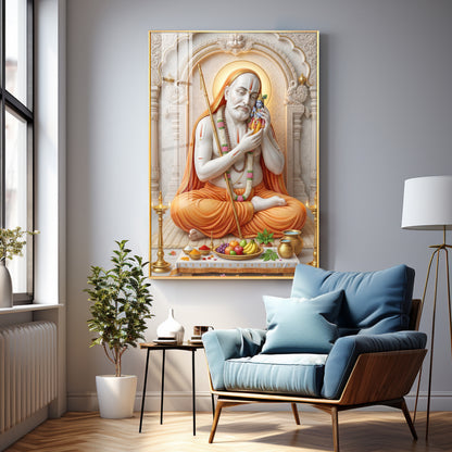 Sri Guru Raghavendra Swamy Premium Acrylic Vertical Wall Art