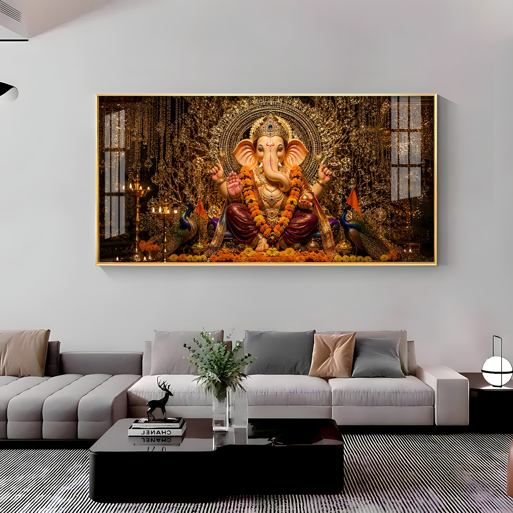 Lord Ganpati Ji Premium Acrylic Horizontal Wall Art