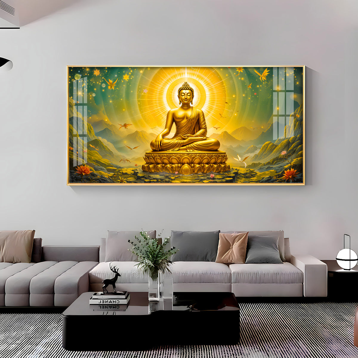 Cloudscape Buddha Premium Acrylic Horizontal Wall Art