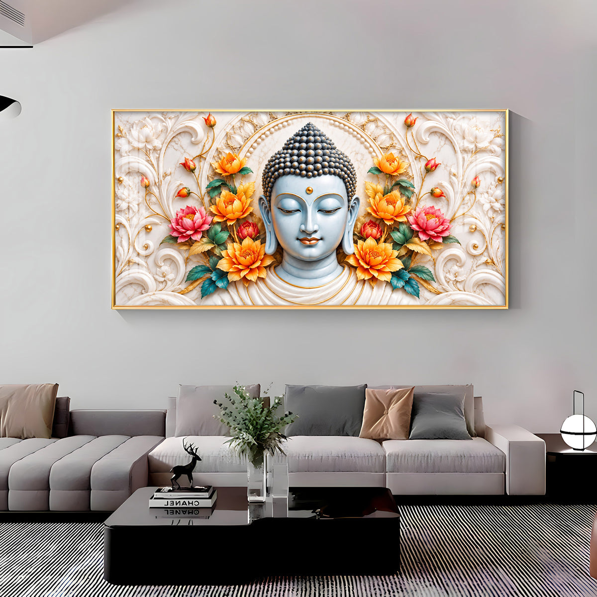 Serene Meditating Buddha Premium Acrylic Horizontal Wall Art