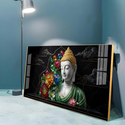 Peace Of Buddha Premium Acrylic Horizontal Wall Art