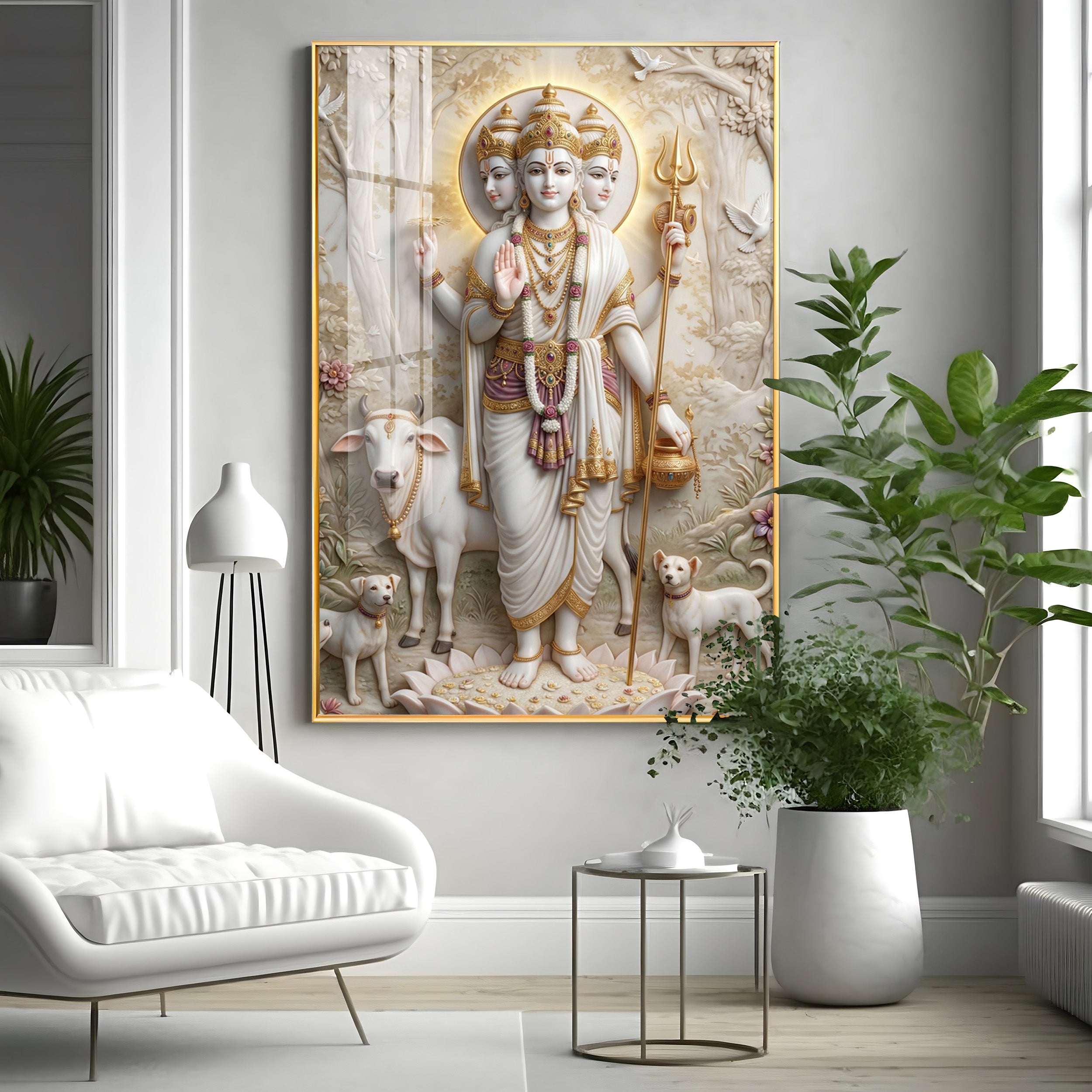 Dattatreya Bhagwan Premium Acrylic Vertical Wall Art