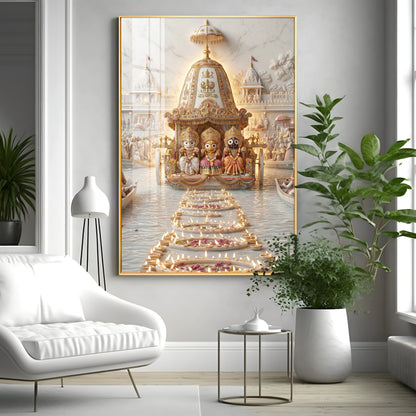 Hindu Deities Lord Jagannath Premium Acrylic Vertical Wall Art