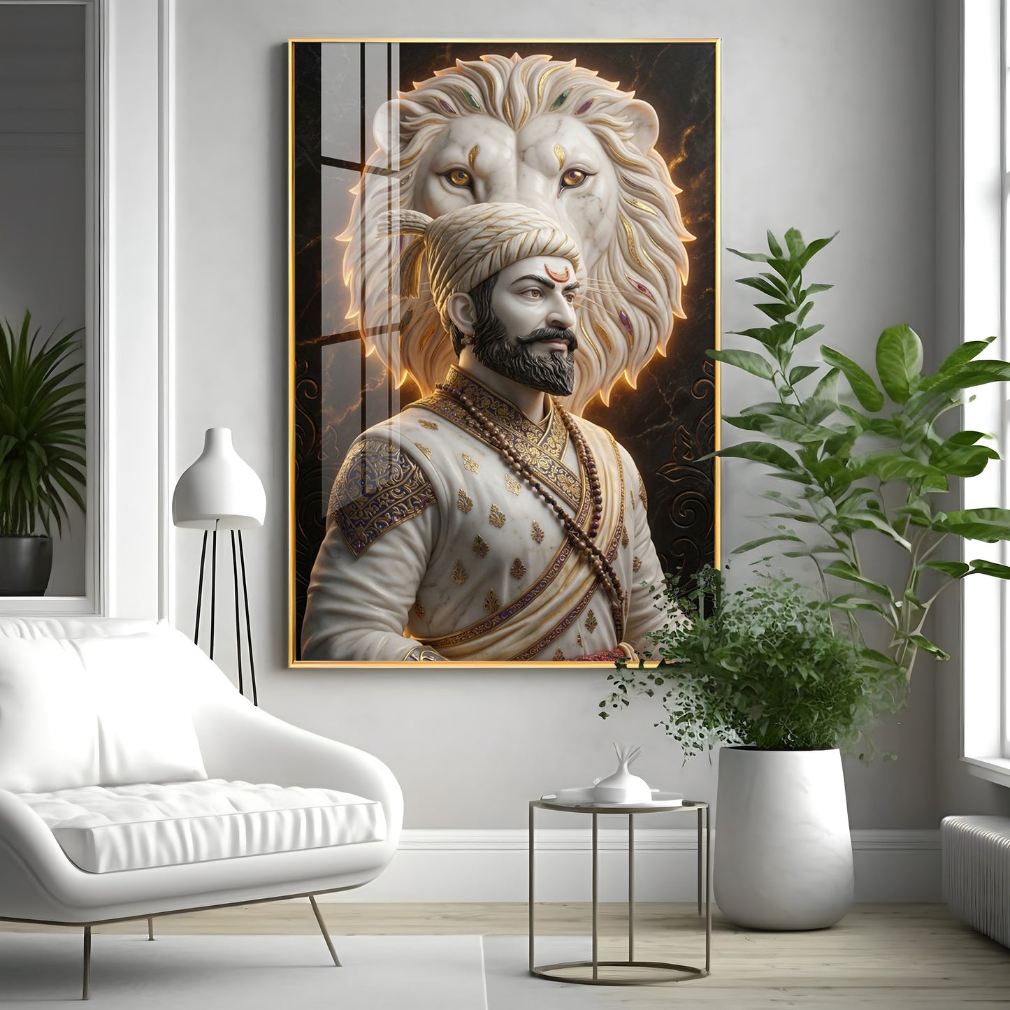 King Chhatrapati Shivaji Maharaj Premium Acrylic Vertical Wall Art