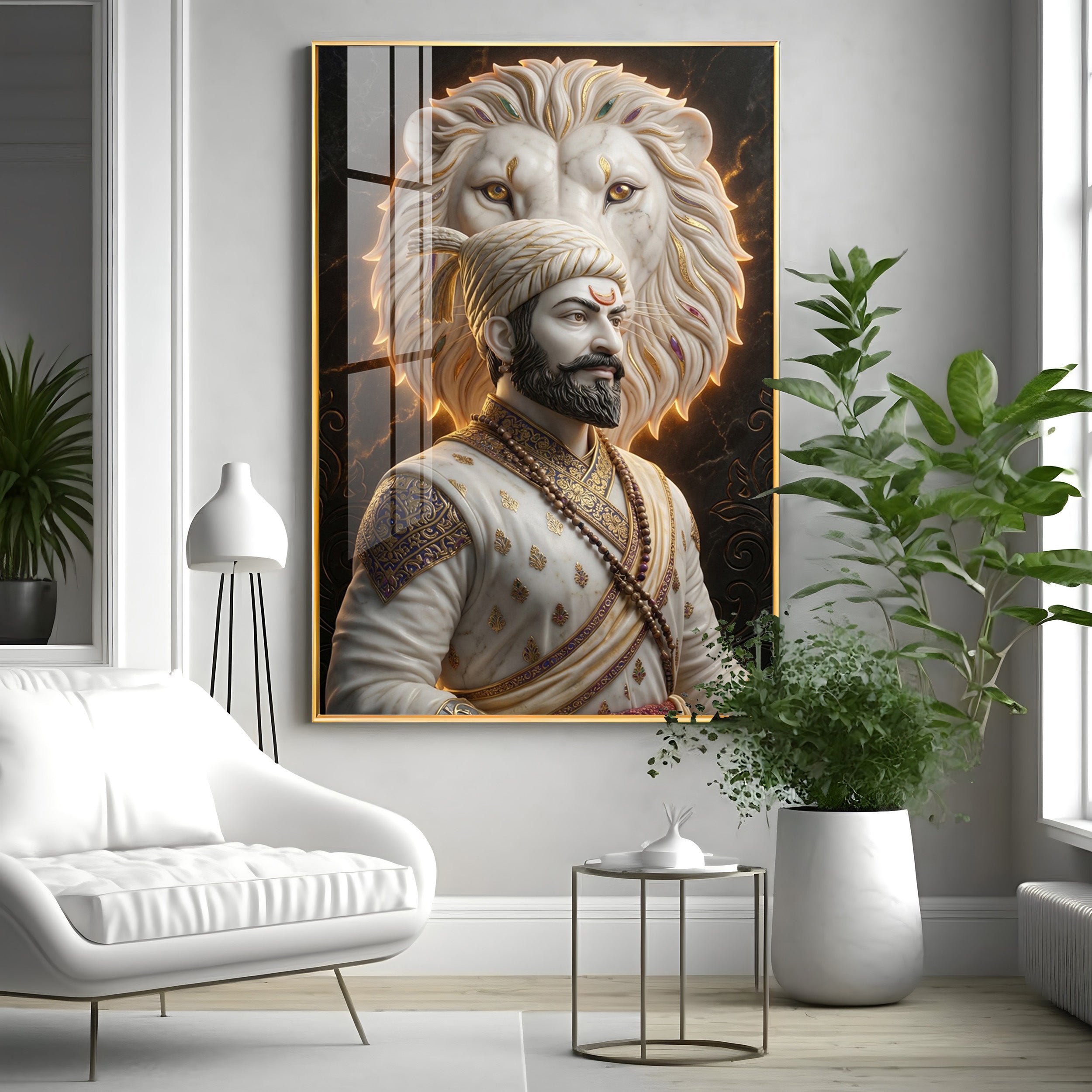 King Chhatrapati Shivaji Maharaj Premium Acrylic Vertical Wall Art