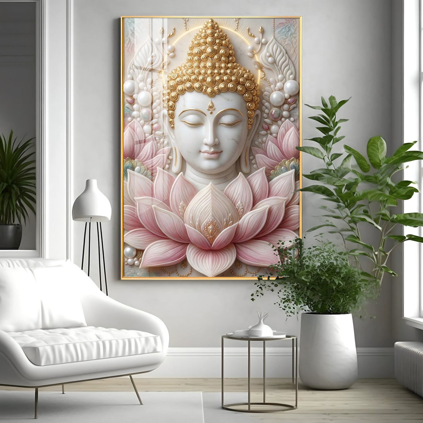 Deities Buddha Premium Acrylic Vertical Wall Art