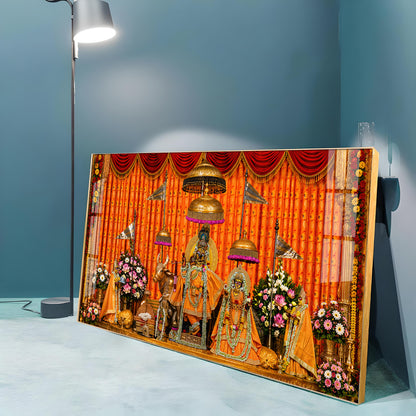 Lord Govind Dev Ji & Radha Rani Premium Acrylic Horizontal Wall Art