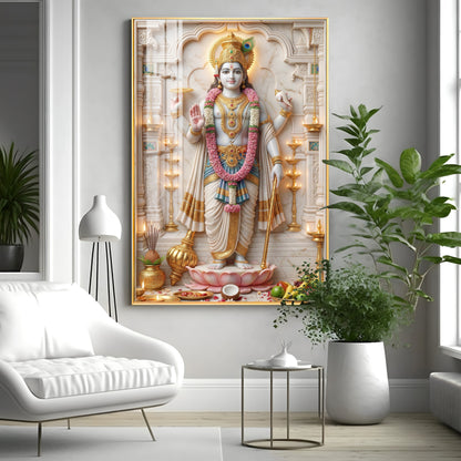Religious Krishna ji Premium Acrylic Vertical Wall Art