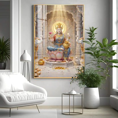 Mata Laxmi Premium Acrylic Vertical Wall Art