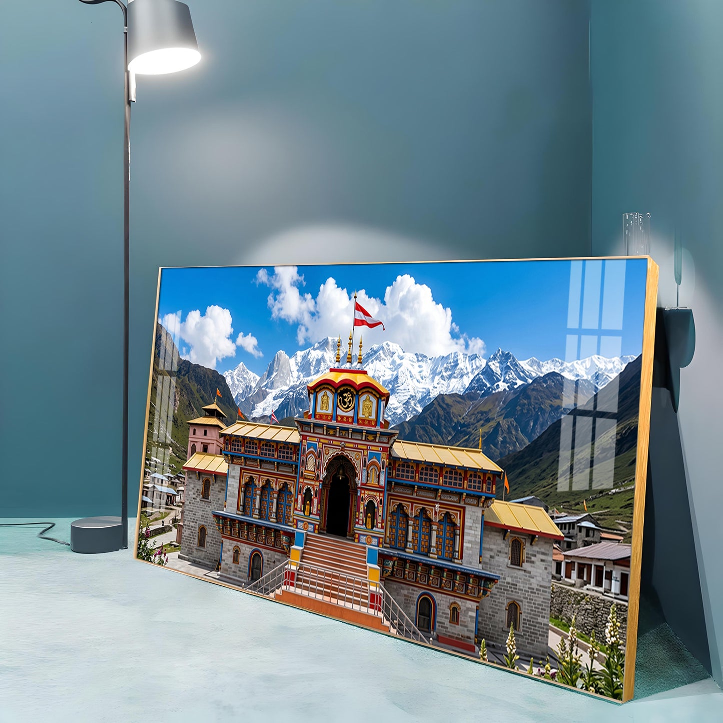 Badrinath Temple Premium Acrylic Horizontal Wall Art