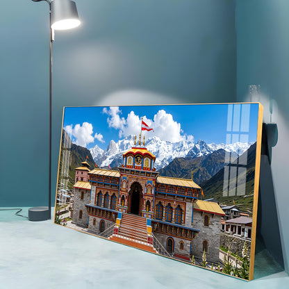 Badrinath Temple Premium Acrylic Horizontal Wall Art