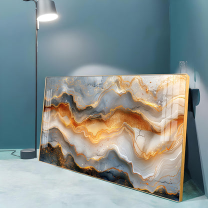 Marbled Veins Premium Acrylic Horizontal Wall Art