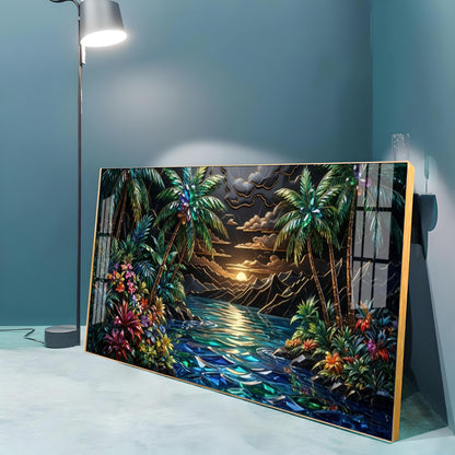 Tropical Beach Dream Premium Acrylic Horizontal Wall Art