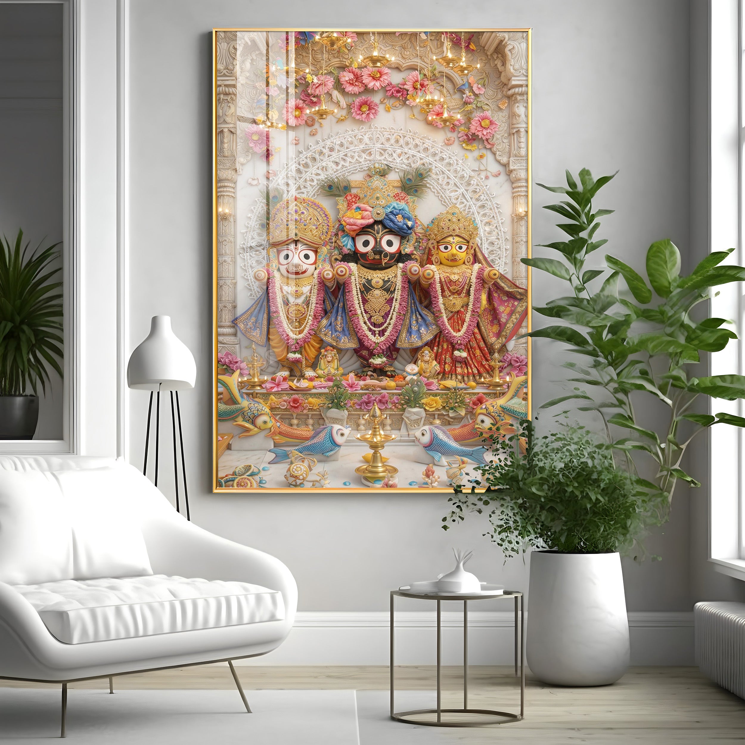 Divine and Loving Jagannath Premium Acrylic Vertical Wall Art