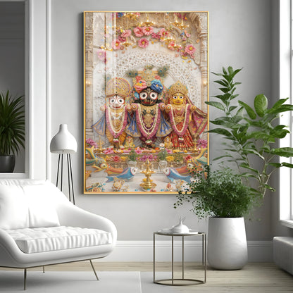 Divine and Loving Jagannath Premium Acrylic Vertical Wall Art