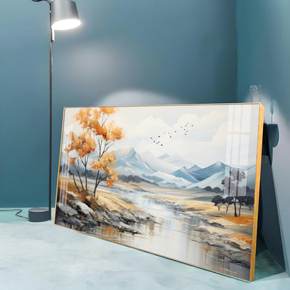 Autumn Landscape Premium Acrylic Horizontal Wall Art