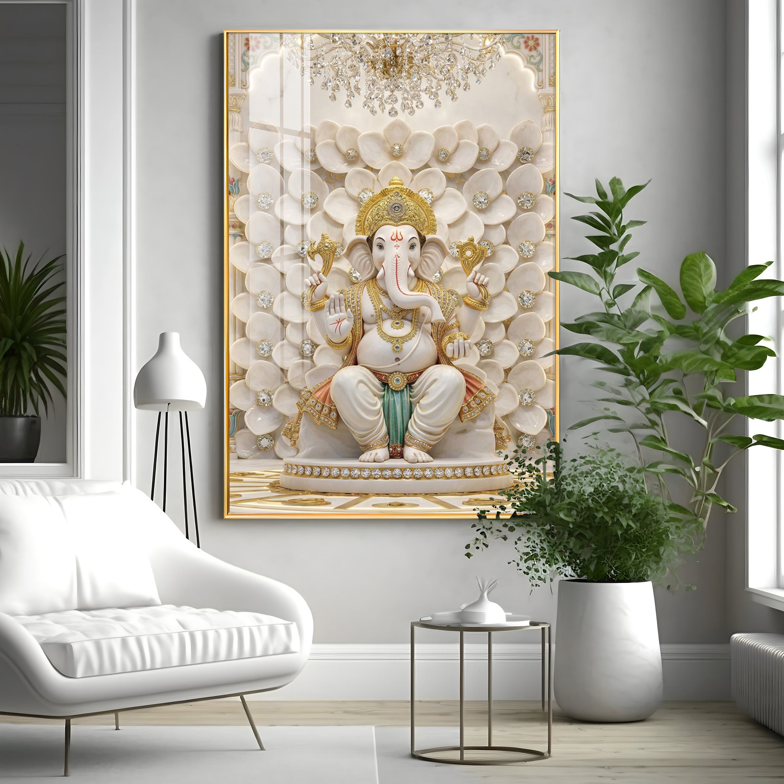 New Beginnings With Ganesh Ji Premium Acrylic Vertical Wall Art