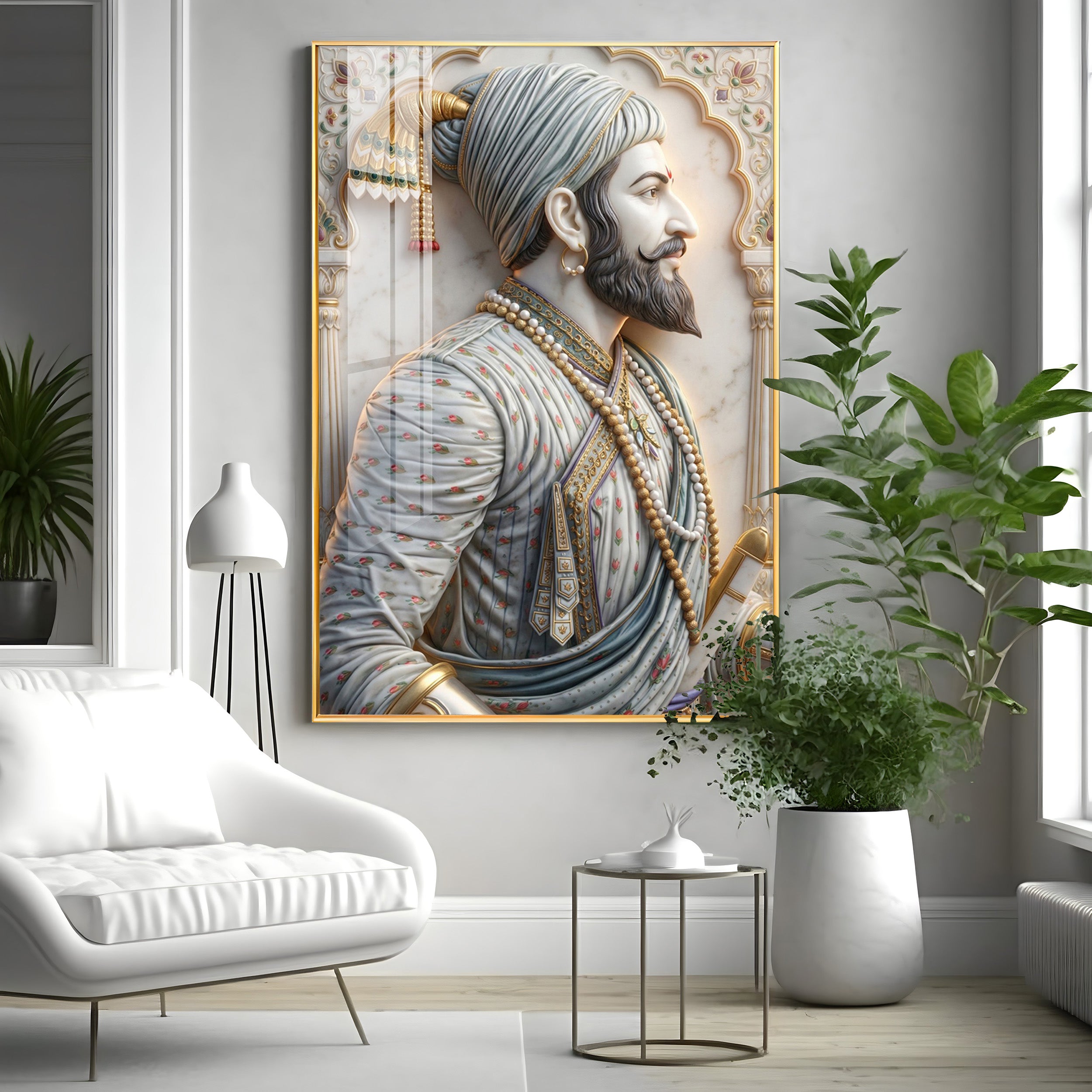 Raja Shivchatrapati Premium Acrylic Vertical Wall Art