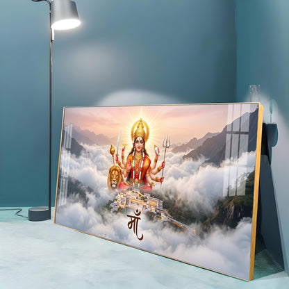Goddess Vaishno Devi Temple Premium Acrylic Horizontal Wall Art