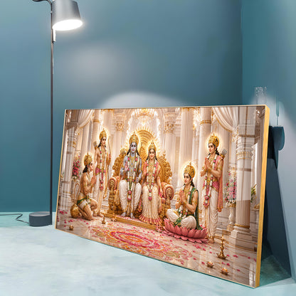 Lord Ram Darbar Premium Acrylic Horizontal Wall Art