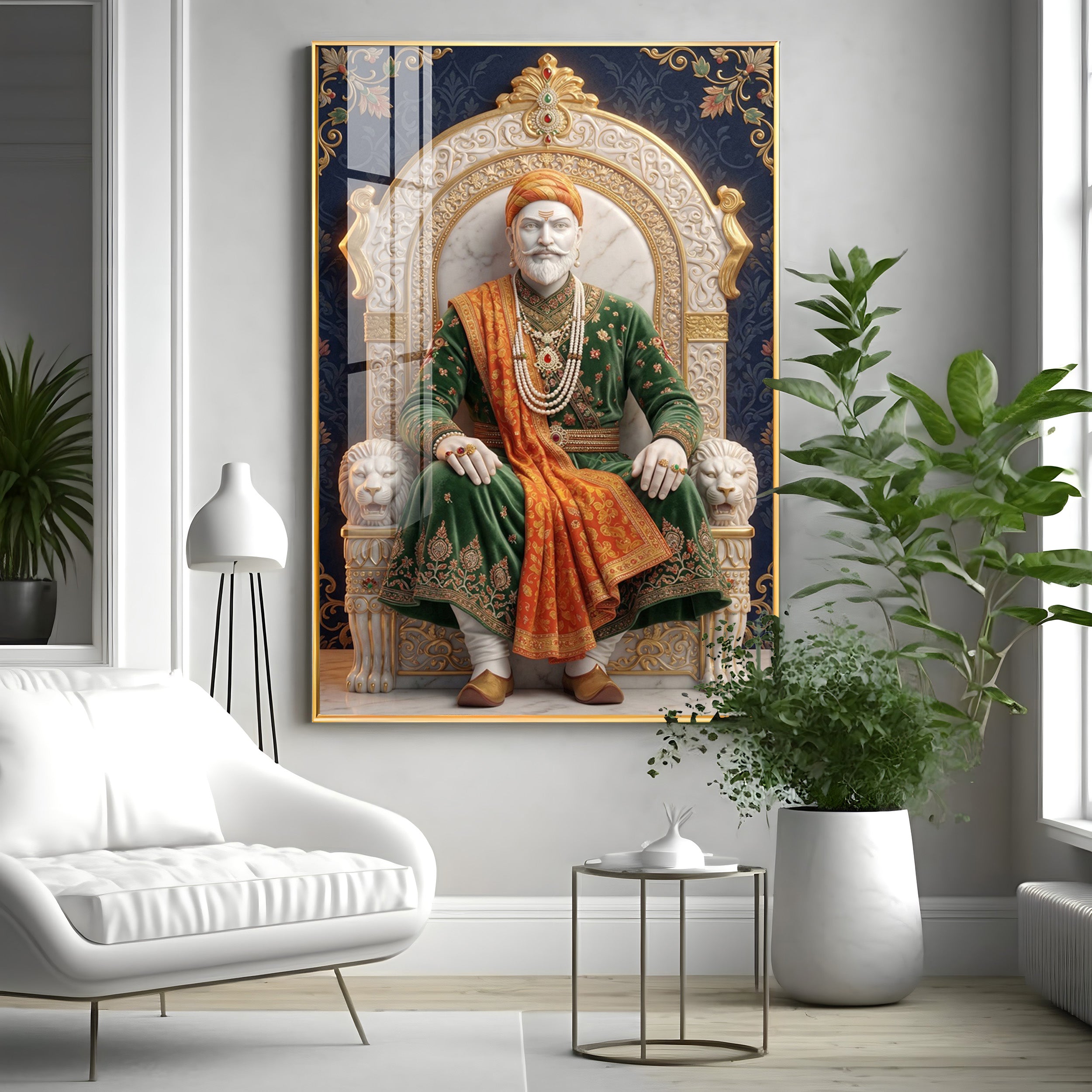 Maratha King Chhatrapati Shivaji Maharaj Premium Acrylic Vertical Wall Art
