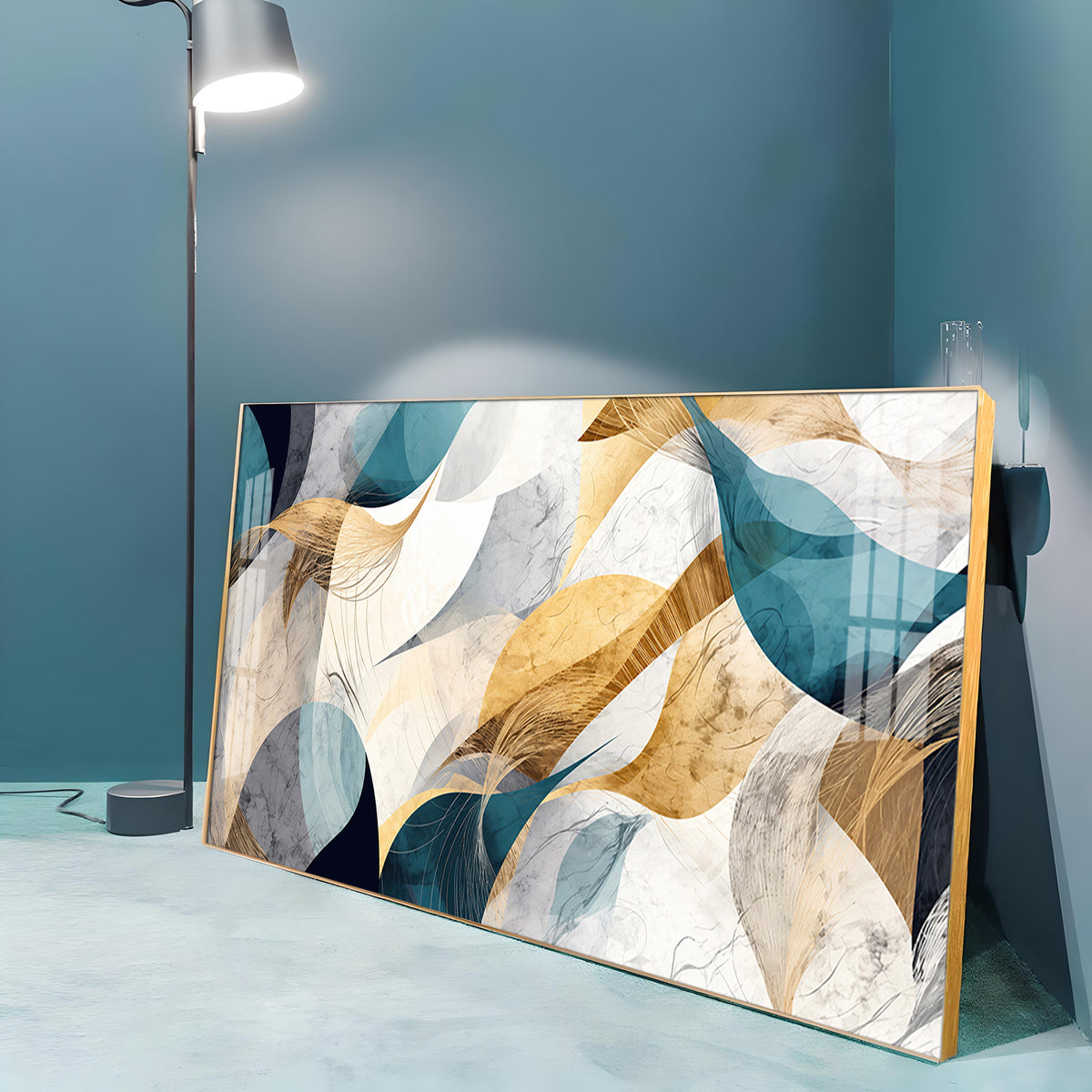 Abstract Waves Premium Acrylic Horizontal Wall Art