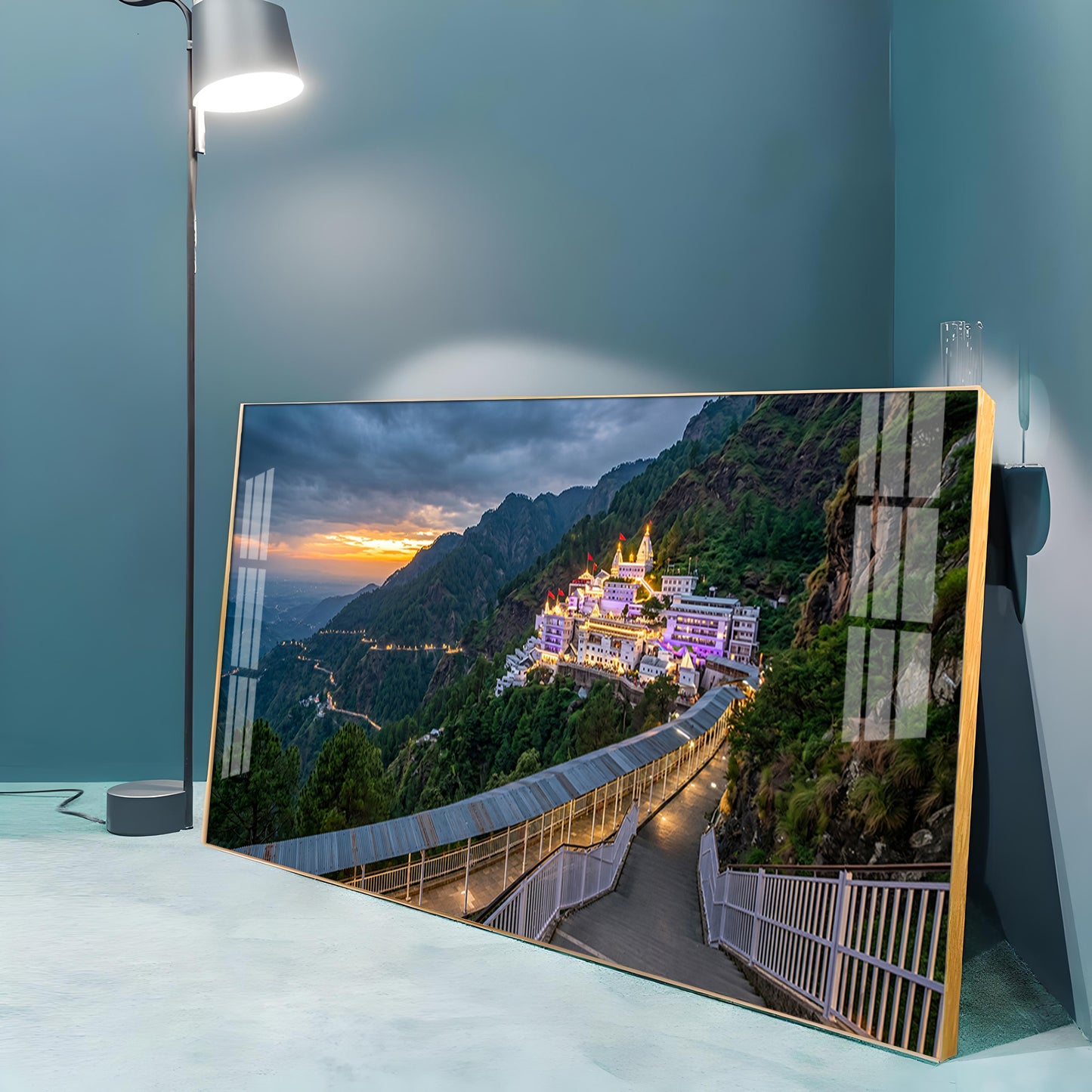 Shri Mata Vaishno Devi Shrine Premium Acrylic Horizontal Wall Art