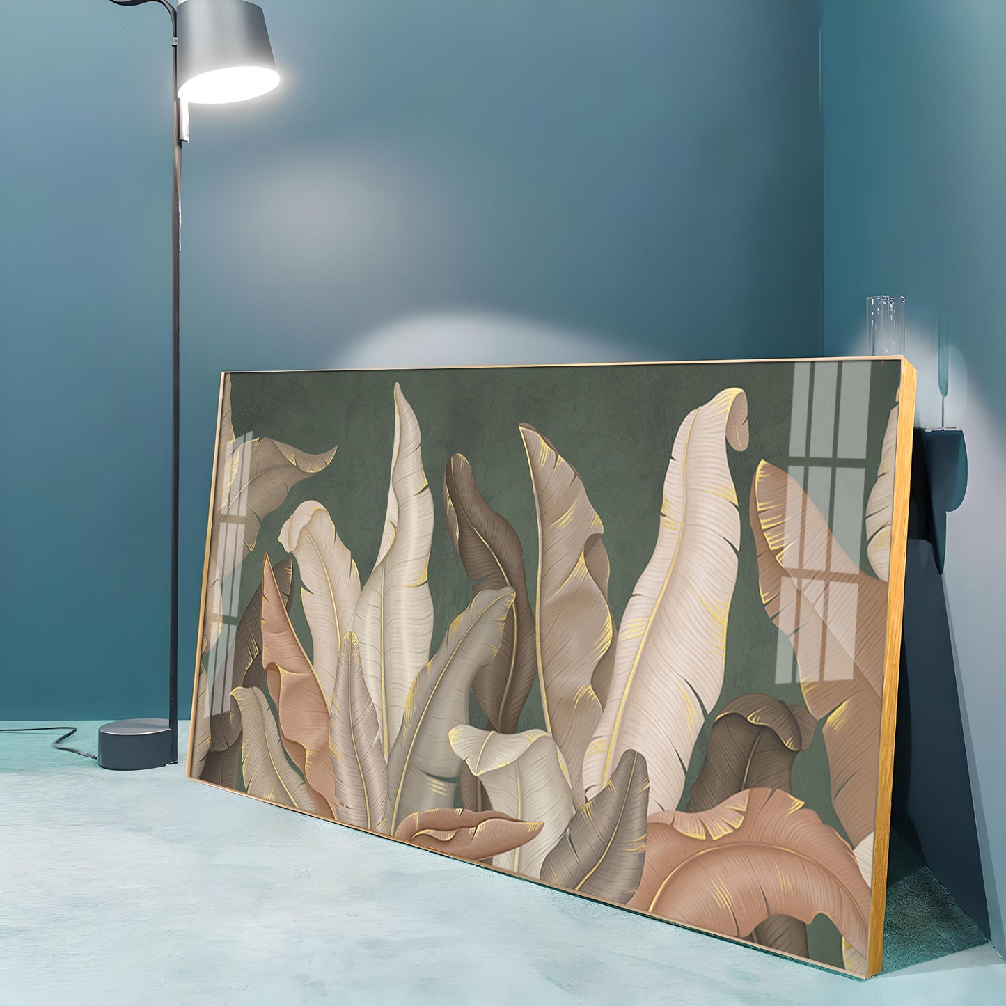 Tropical Banana Leaf Premium Acrylic Horizontal Wall Art