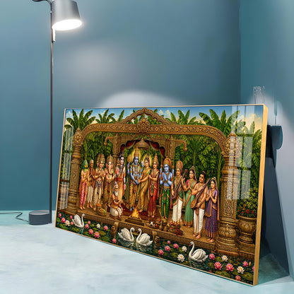 Hindu Deities Srinivasa Kalyanam Premium Acrylic Horizontal Wall Art