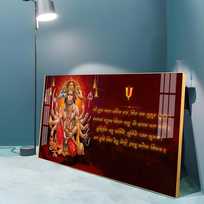 Panchmukhi Hanumanji Premium Acrylic Horizontal Wall Art
