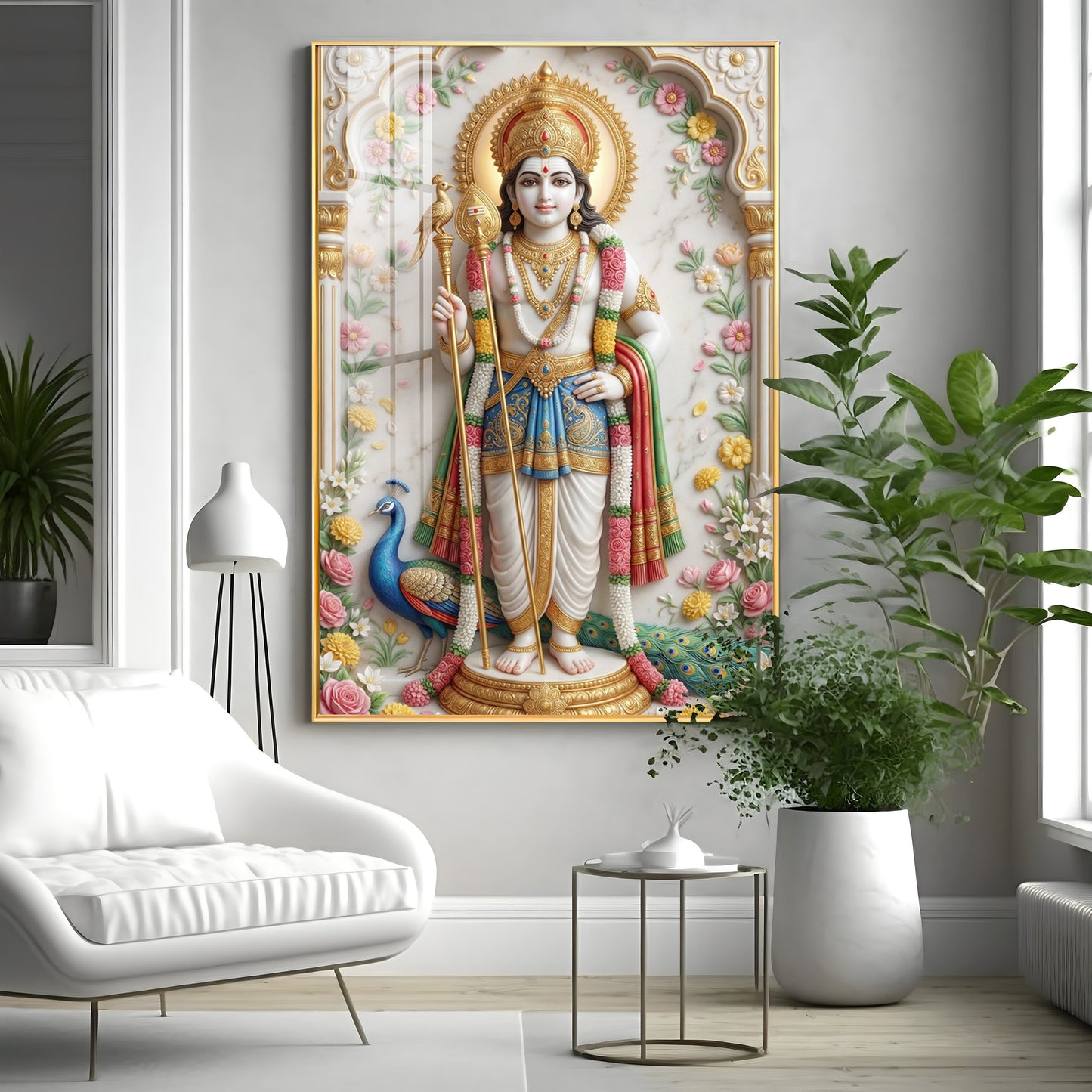 Murugan Premium Acrylic Vertical Wall Art