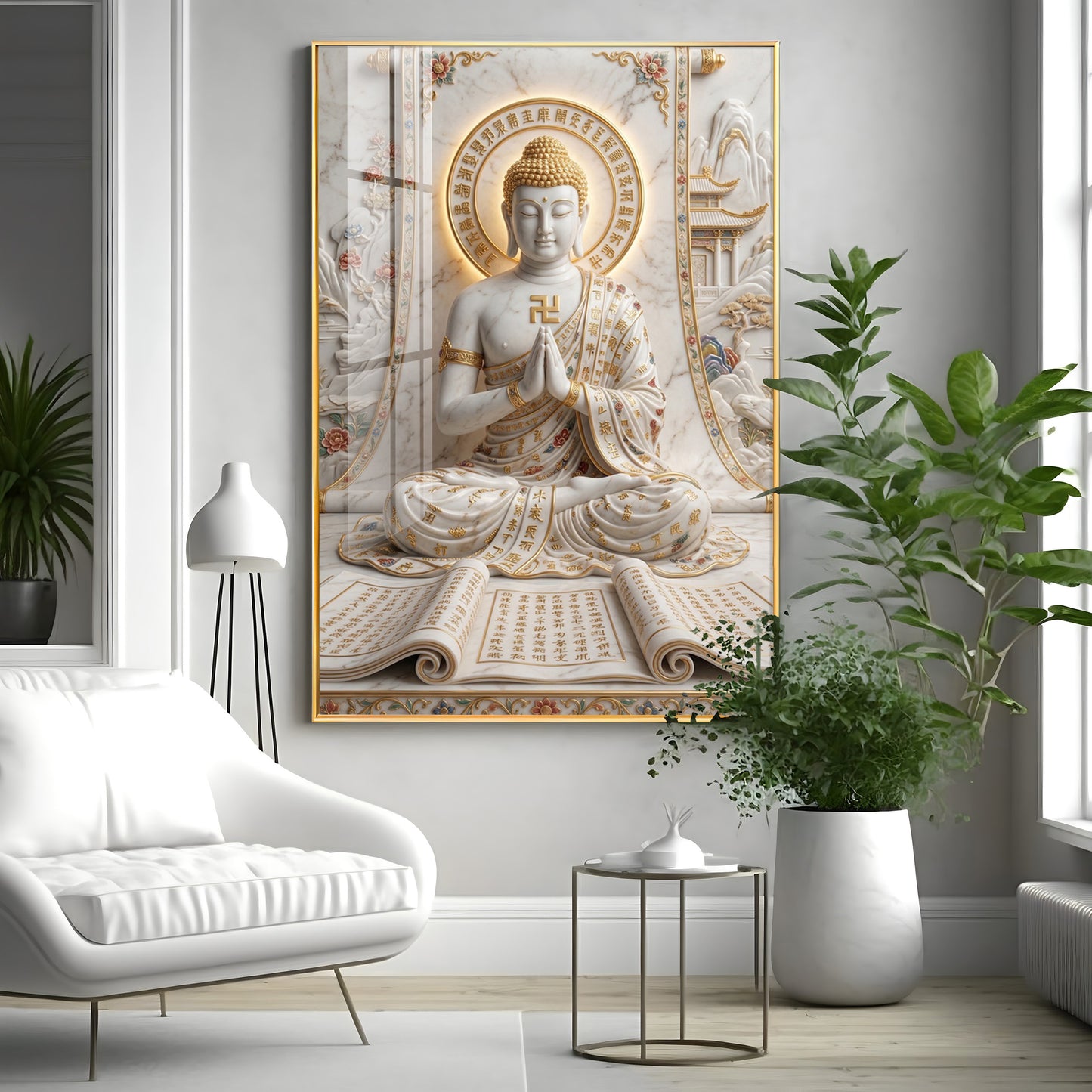 Lord Hanuman And Shivji Premium Acrylic Vertical Wall Art (Copy)