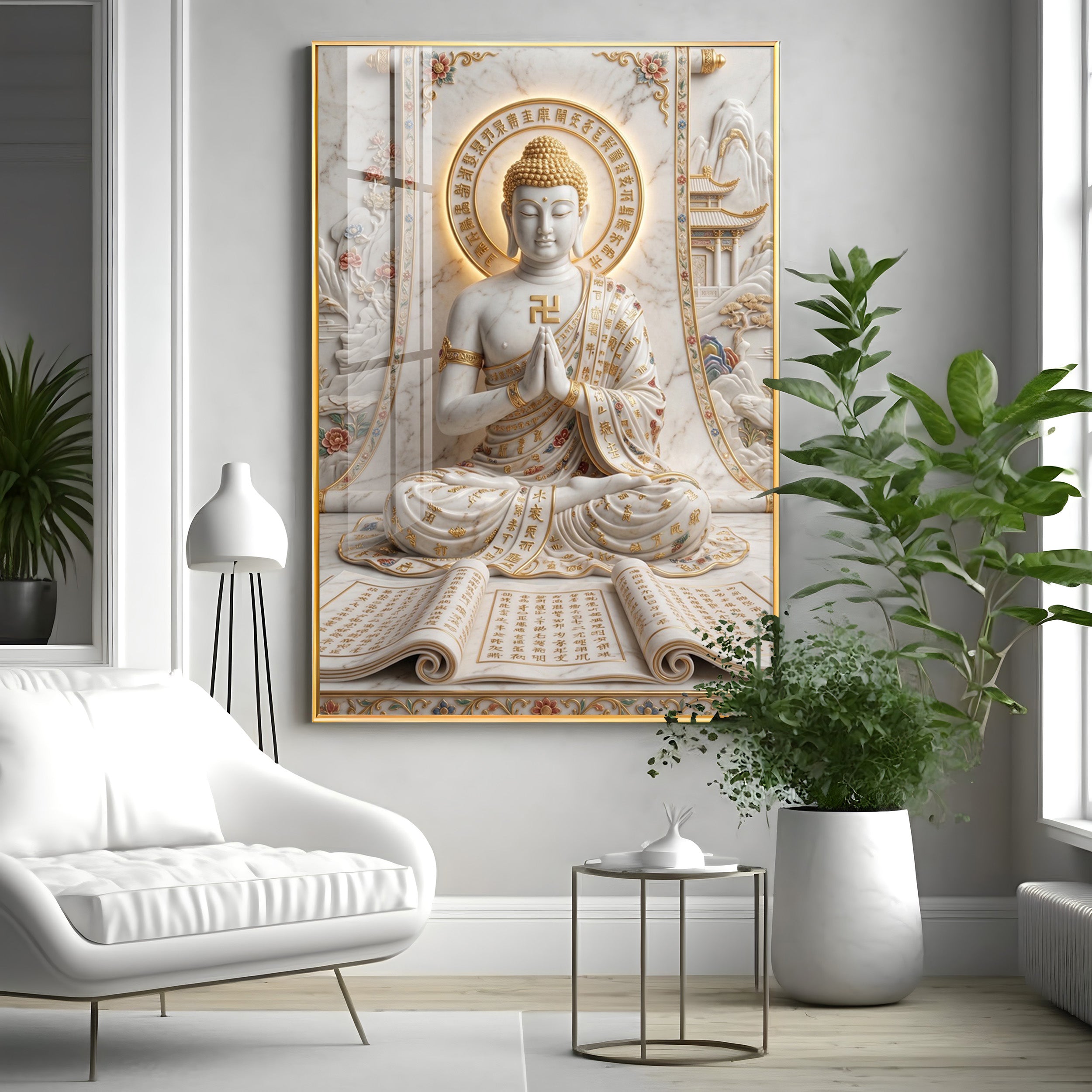 Lord Hanuman And Shivji Premium Acrylic Vertical Wall Art (Copy)