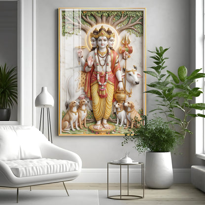 Adi-Guru Dattatreya Premium Acrylic Vertical Wall Art