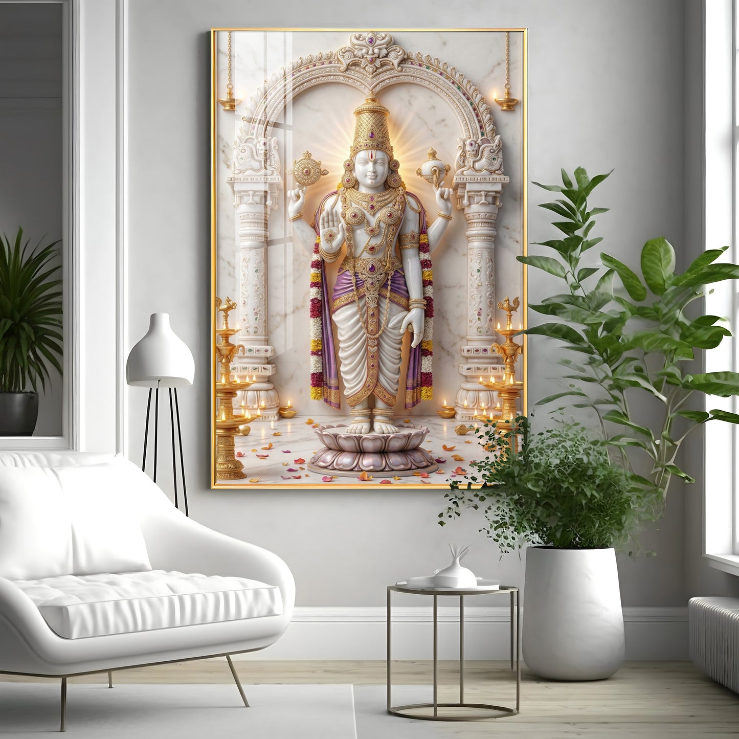 Divine Tirupati Balaji Premium Acrylic Vertical Wall Art