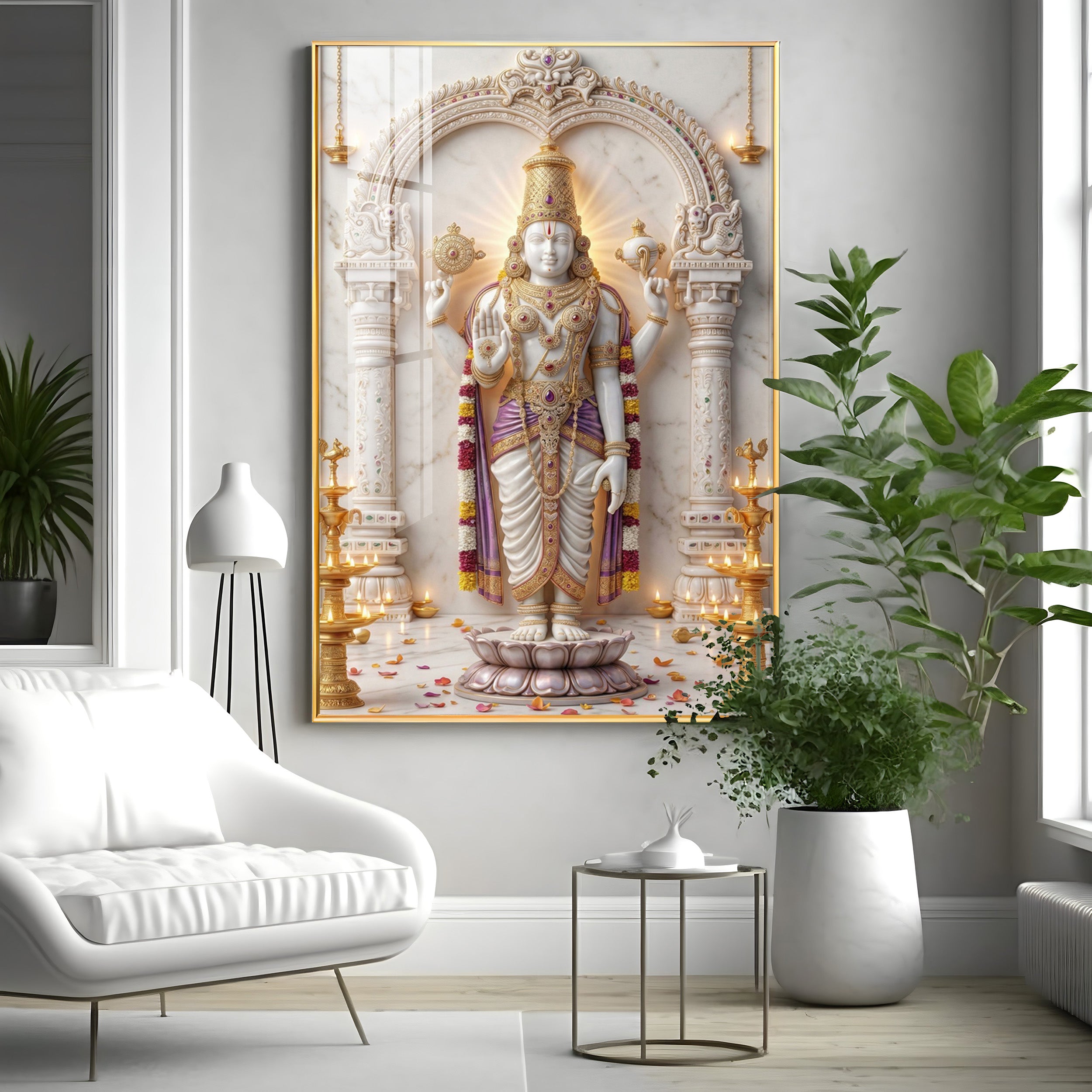 Divine Tirupati Balaji Premium Acrylic Vertical Wall Art