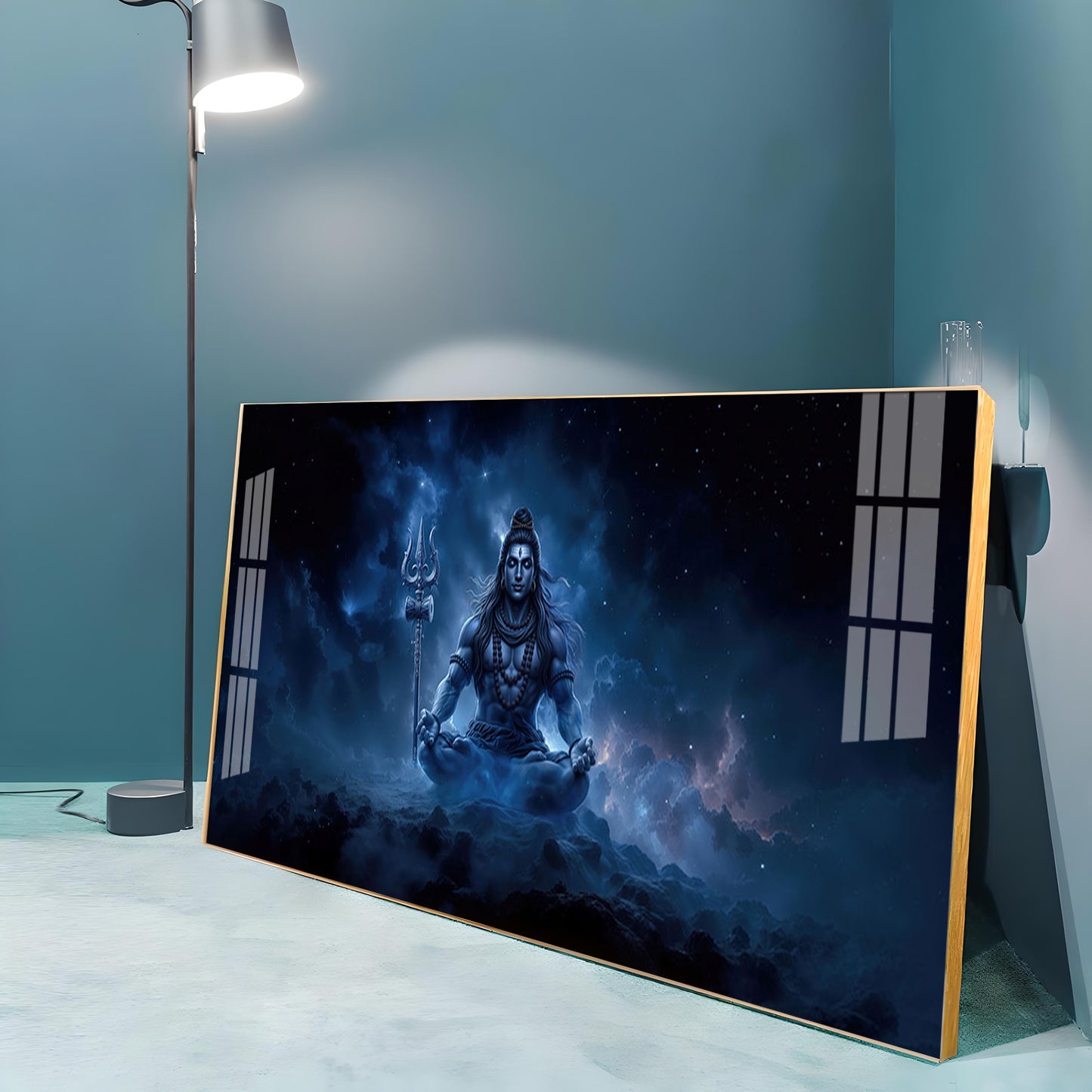 Lord Mahadev In A Deep Meditation Premium Acrylic Horizontal Wall Art