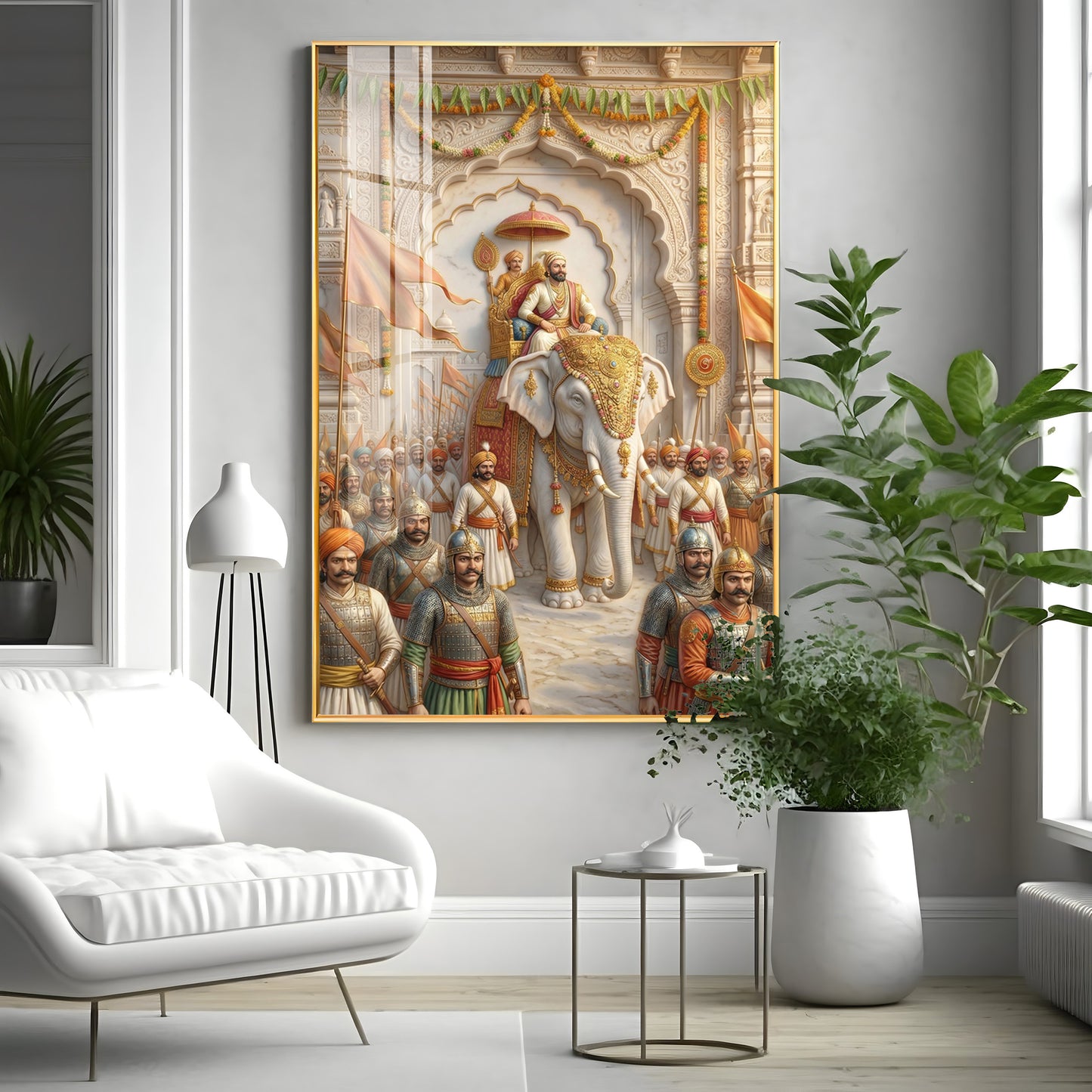 Coronation Of Chhatrapati Shivaji MaharajPremium Acrylic Vertical Wall Art
