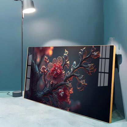 Binary Blossoms Premium Acrylic Horizontal Wall Art