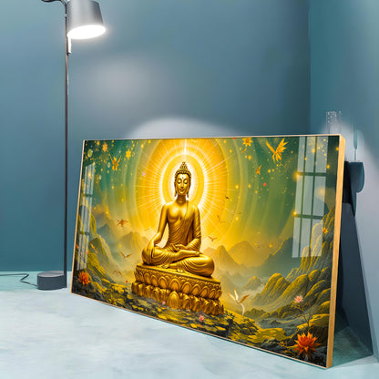 Cloudscape Buddha Premium Acrylic Horizontal Wall Art