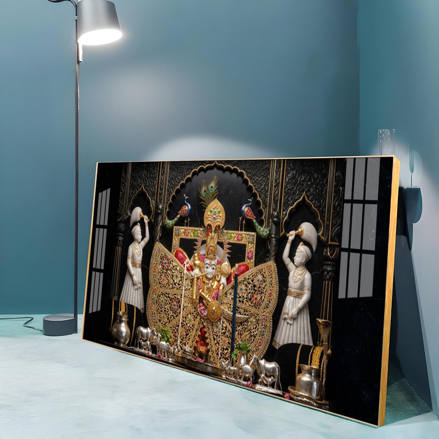 Divine Frame With Shri Sanwariya Seth Ji Premium Acrylic Horizontal Wall Art