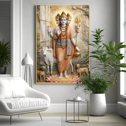 Dattatreya Bhagwan Ji Premium Acrylic Vertical Wall Art