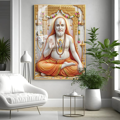 Guru Raghavendra Swamy Premium Acrylic Vertical Wall Art