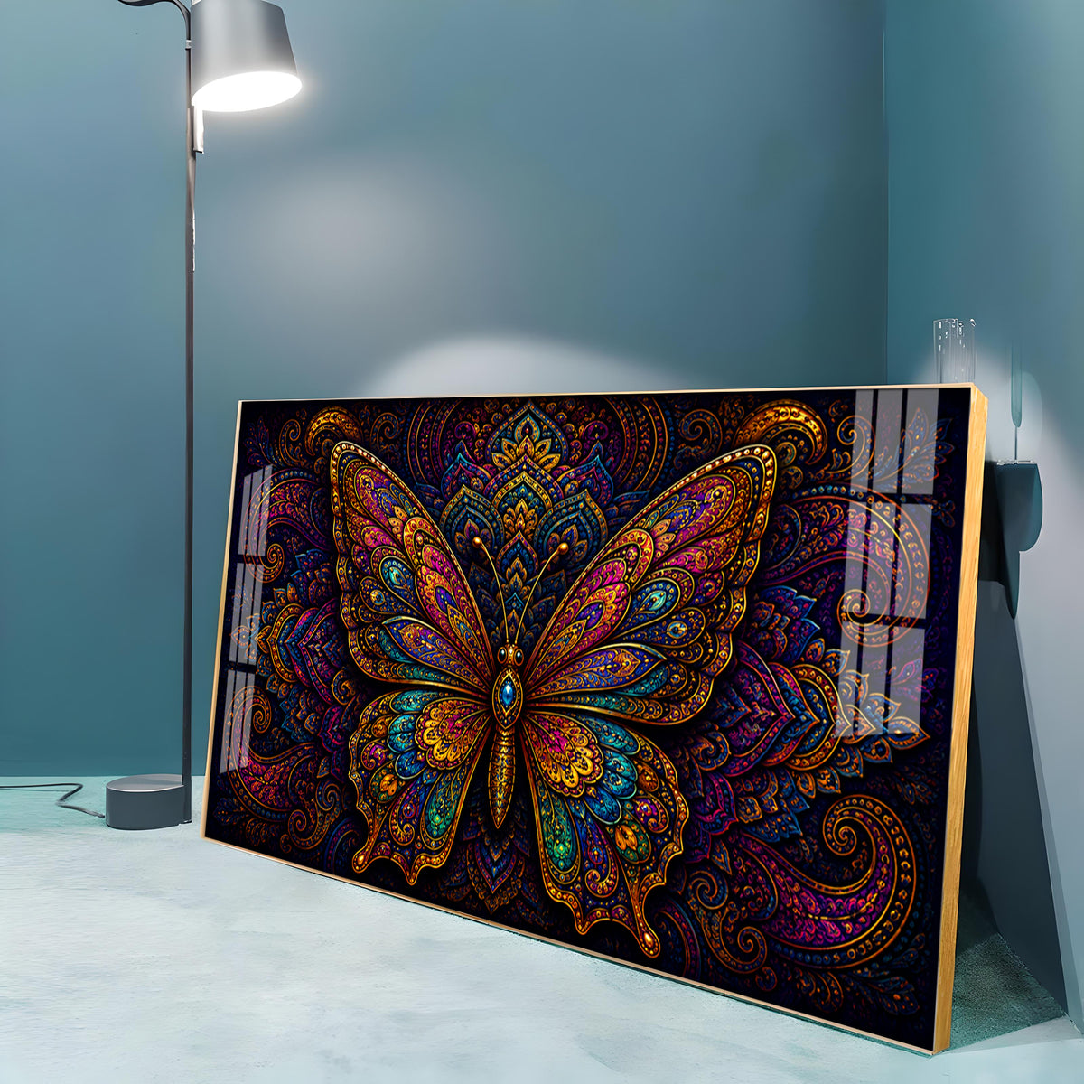 Mandala Butterfly Premium Acrylic Horizontal Wall Art