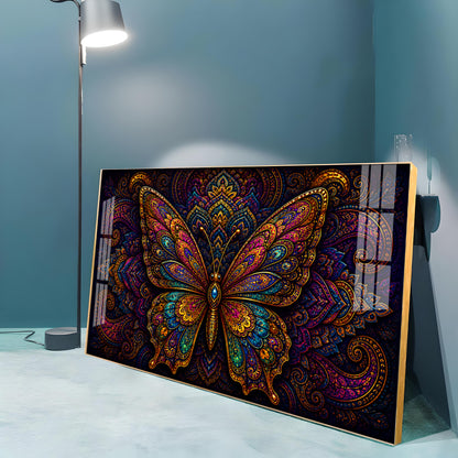 Mandala Butterfly Premium Acrylic Horizontal Wall Art